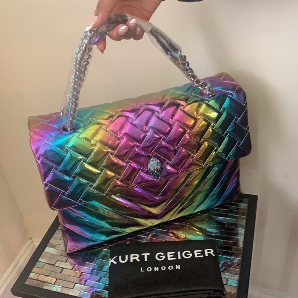 KURT GEIGER LONDON KENSINGTON XXL LEATHER SHOULDER BAG